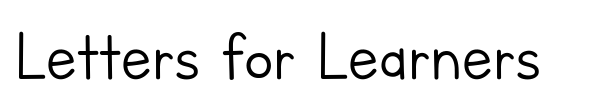Letters for Learners font preview